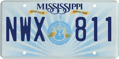 MS license plate NWX811