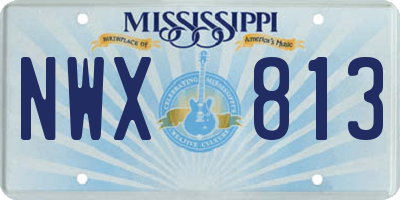 MS license plate NWX813