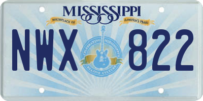 MS license plate NWX822