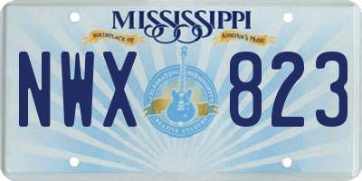 MS license plate NWX823