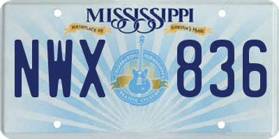 MS license plate NWX836