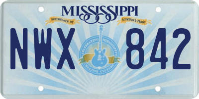 MS license plate NWX842