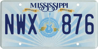 MS license plate NWX876