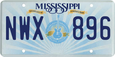 MS license plate NWX896