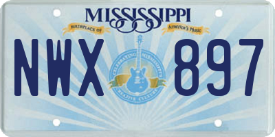 MS license plate NWX897