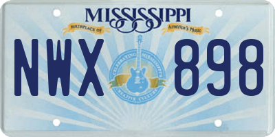 MS license plate NWX898
