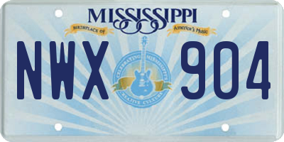 MS license plate NWX904