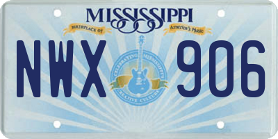 MS license plate NWX906
