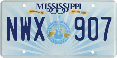 MS license plate NWX907