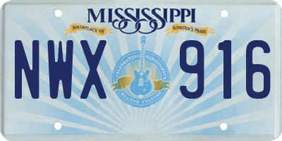 MS license plate NWX916