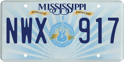 MS license plate NWX917