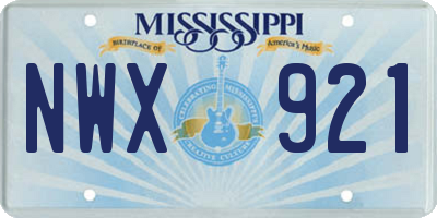 MS license plate NWX921