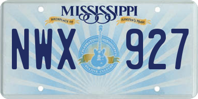 MS license plate NWX927
