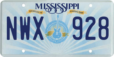 MS license plate NWX928