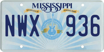 MS license plate NWX936