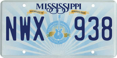MS license plate NWX938