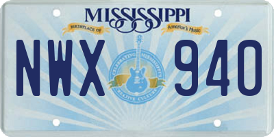 MS license plate NWX940