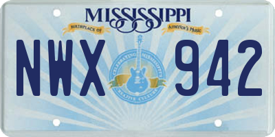 MS license plate NWX942