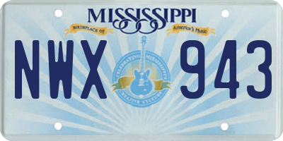 MS license plate NWX943