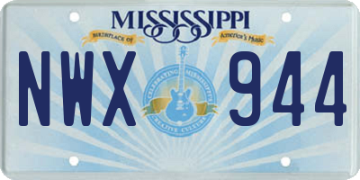 MS license plate NWX944