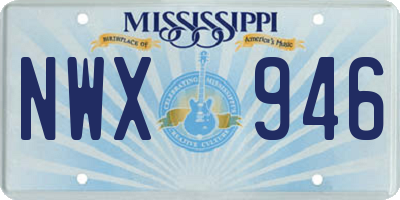MS license plate NWX946
