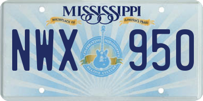 MS license plate NWX950