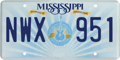 MS license plate NWX951