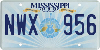 MS license plate NWX956
