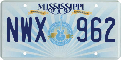 MS license plate NWX962