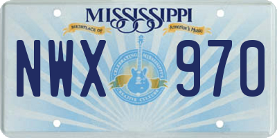 MS license plate NWX970