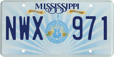 MS license plate NWX971