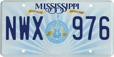 MS license plate NWX976