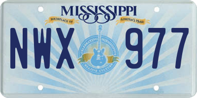 MS license plate NWX977