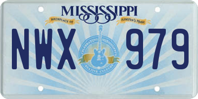 MS license plate NWX979