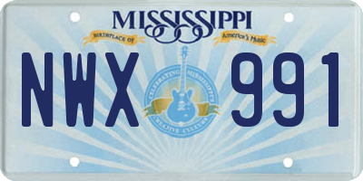 MS license plate NWX991