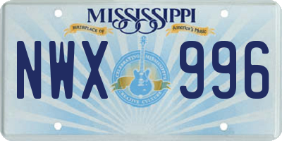 MS license plate NWX996
