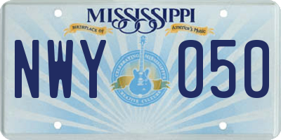 MS license plate NWY050
