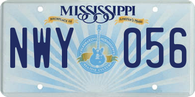 MS license plate NWY056