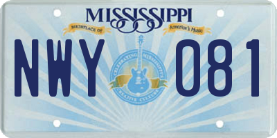 MS license plate NWY081