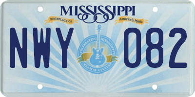 MS license plate NWY082
