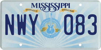 MS license plate NWY083