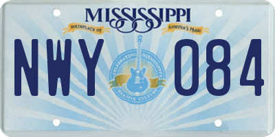 MS license plate NWY084