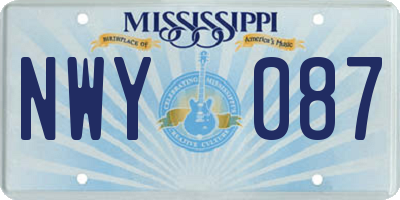 MS license plate NWY087