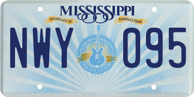 MS license plate NWY095