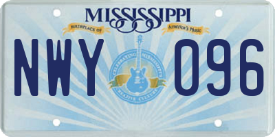 MS license plate NWY096