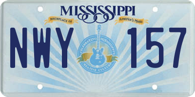 MS license plate NWY157