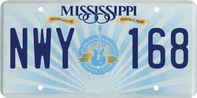 MS license plate NWY168