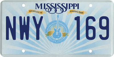 MS license plate NWY169
