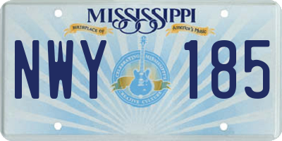 MS license plate NWY185