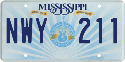 MS license plate NWY211